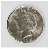 Coin 1925  Peace Silver Dollar Brilliant Unc. .