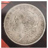 Coin 1879 Morgan Silver Dollar in Fine W/ Display