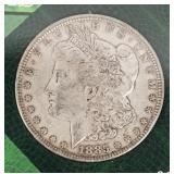 Coin 1885 Morgan Silver Dollar V.F  W/ Display