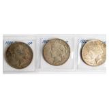 Coin (3) Peace Silver Dollars 1922-D, 23-S & 1925