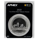Coin 1 Troy Ounce .999 Fine Silver Lion King