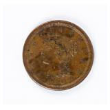 Coin 1850 Braided Hair Large Cent in Almost Unc.