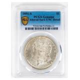 Coin 1891-S Morgan Silver Dollar PCGS Unc*