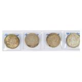 Coin (4) Morgan Silver Dollars 1921-P & S Mints