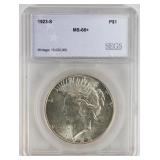 Coin 1923-S Peace Silver Dollar SEGS MS66+
