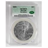 Coin  2025-P American Silver Eagle CAC MS70