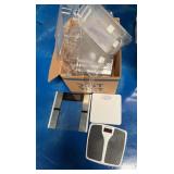 Plastic Boxes, Trays & 3 Bath Scales