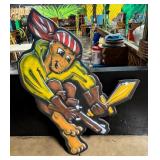 Pirate with Gun & Sword  Figural Display Sign