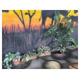 4 Potted Tropical Artificial Plants