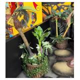 3 Potted Artificial Tropical Plants