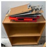 Wood Shelf or Book Case with Clip Boards