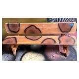 Wood Long Park Bench in Pine 66" Long