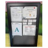Display Bulletin Board with Glass Front