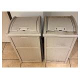 (2) Suncast Garbage Cans 32" Tall