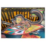 Monkey With Shield & Spear Figural Display