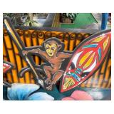 Monkey With Shield & Spear Figural Display