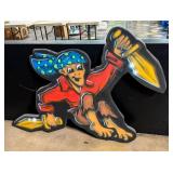 Pirate with 2 Swords Figural Display Sign