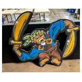 Pirate with 2 Swords Figural Display Sign