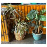 2 Potted Tropical Artificial Plants