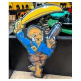 Pirate w Gun & Sword Figural Display Sign