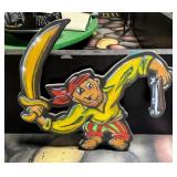 Pirate with Gun & Sword Figural Display Sign