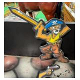 Pirate with Sword & Gun Figural Display Sign