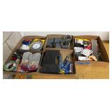 5 Boxes Drill Bits, Gloves, Tools and Misc.