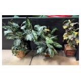 3 Potted Artificial Plants