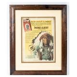 Vtg Framed Prince Albert Crimp Cut Tobacco Print