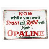 Vintage Opaline Motor Oil Sign