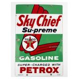 Vintage Texaco Sky Chief Gasoline Enameled Sign