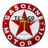 Vintage Texaco Gasoline / Motor Oil Porcelain Sign