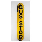Vintage Porcelain Bus Stop Sign