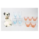 Vintage Glassware & Dog Teapot