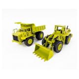 2 Vintage Terex Die Cast Gescha & NZG Trucks