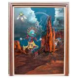 Art Oil Painting Sipapune & Kachina J. Yellowhair
