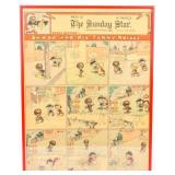 Antique Framed Sambo Sunday Comic Strip