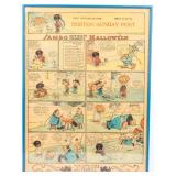 Antique Framed Sambo Sunday Comic Strip