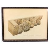 Vintage Architectural Drawing of an Indian Bracket