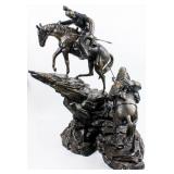 Art Jim Davidson Bronze Native American Hunt