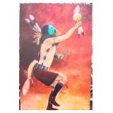 Large Rueben Richards Oil on Canvas Navajo