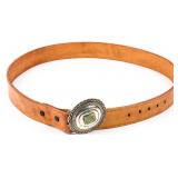 Jewelry Sterling Silver & Leather Belt