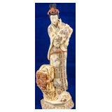 Vintage Large Chinese Carved Bone Empress Figure