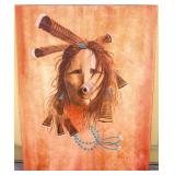 Large Rueben Richards Oil on Canvas Navajo
