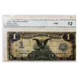Coin 1899 United States $1 Black Eagle CGA Fine 12