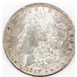 Coin 1887-S Morgan Silver Dollar Brilliant Unc.