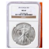 Coin 2013 Silver Eagle NGC MS69