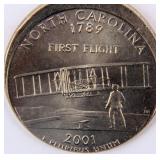 Coin 2001 Statehood Quarter Off Center Error