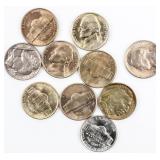 Coin 10 Gem BU Jefferson / Buffalo  Nickels Keys