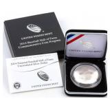 Coin 2014 Baseball Hall of Fame Silver $ W/Box